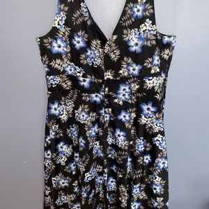 Blue floral fit and flare dress from Torrid size 12 excellent used condition
